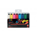 Pochette de 8 marqueurs posca pc-7m pointe large conique
