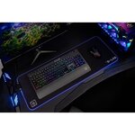 Clavier gaming sans fil - Touches membrane - AXS KEYZ-TITANIUM - Repose poignet et molette de volume - Rétroéclairage RGB+5 effets