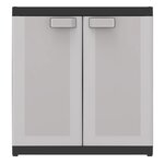 Keter armoire de rangement basse logico xl noir et gris 93 cm