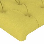 vidaXL Tête de lit à LED Vert 203x16x78/88 cm Tissu