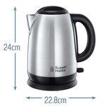 Russell hobbs bouilloire adventure argenté brossé 2400 w 1 7 l