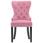 vidaXL Chaises à manger lot de 2 rose velours