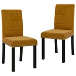 vidaXL Chaises à manger lot de 2 marron velours