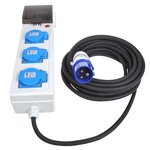 ProPlus Unité d'alimentation de tente/remorque 20 m 3 x Schuko