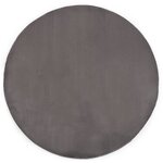 vidaXL Tapis 160 cm Fausse fourrure de lapin Gris foncé
