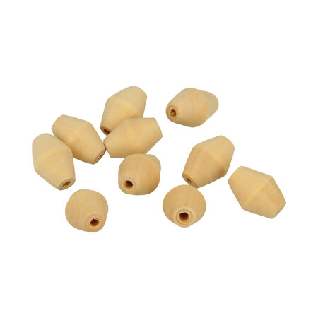 Perle bois Lucy toupie 20x14 6mm 10 pièces