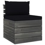 vidaXL Salon palette de jardin 6 Pièces avec coussins Bois de pin massif
