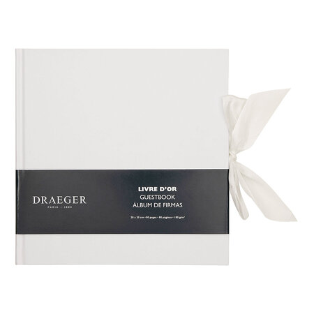 Livre D'or 80 Pages Blanches - 20x20 Cm - Draeger paris