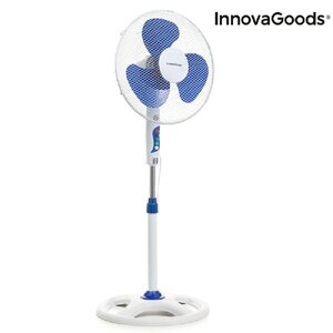 Ventilateur sur Pied Ø 40 cm 50W Blanc Bleu
