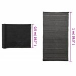 vidaXL Filet brise-vue PEHD 1x25 m Noir 150 g/m²