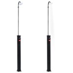 vidaXL Douche solaire de jardin Noir 215 cm 8 L