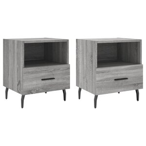 vidaXL Tables de chevet 2 Pièces gris sonoma 40x35x47 5 cm