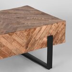 LABEL51 Table basse Float 90x60x40 cm Bois/Noir