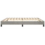 vidaXL Sommier à ressorts de lit Gris clair 200x200 cm Velours