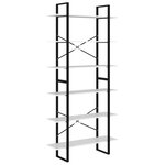 vidaXL Armoire haute Blanc 100x30x210 cm Aggloméré