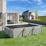Tectake Bâche de piscine rectangulaire noire - 400 x 600 cm