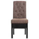 vidaXL Chaises à manger lot de 2 marron tissu