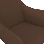vidaXL Chaises pivotantes à manger lot de 2 marron tissu