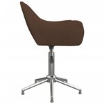vidaXL Chaises pivotantes à manger lot de 2 marron tissu