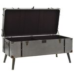 vidaXL Table basse MDF et aluminium 102 x 51 x 47 5 cm