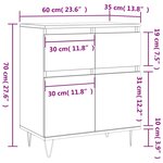 vidaXL Buffet Blanc 60x35x70 cm Bois d'ingénierie