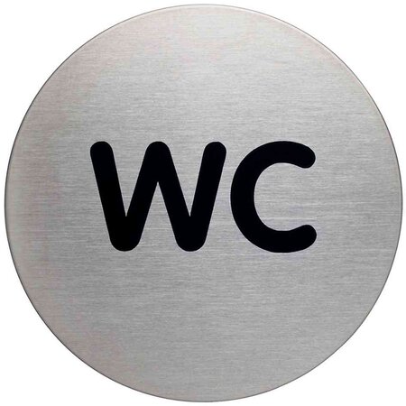 Pictogramme 'WC', diamètre: 83 mm, argenté DURABLE