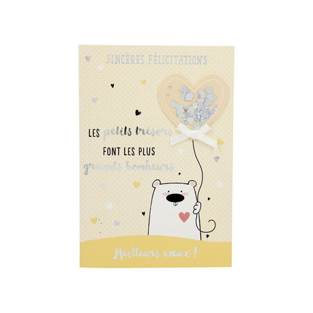 Carte de voeux - naissance - les petits trésors font les plus grands bonheurs