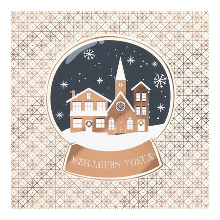 Carte De Vœux Etincelle Village Noël - Draeger paris