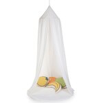 CHILDHOME Tente à auvent suspendue avec tapis de jeu Blanc cassé