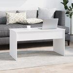 vidaXL Table basse Blanc 102x50 5x52 5 cm Bois d'ingénierie