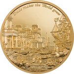 TRADE MAKES THE WORLD GROW Time Flies Gilded 2 onces argent monnaie 10 Dollars Cook Islands 2022