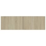 vidaXL Meuble TV Chêne sonoma 100x30x30 cm Aggloméré