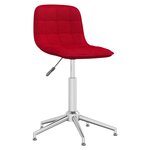 vidaXL Chaise pivotante de salle à manger Rouge bordeaux Tissu