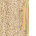 vidaXL Buffet haut Chêne sonoma 34 5x34x180 cm Bois d'ingénierie