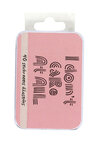 Notes adhésives 6x8cm avec boîte métal i don't care 40 pièces