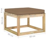 vidaXL Salon de jardin 6 Pièces avec coussins bois de pin imprégné