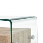 vidaXL Table basse Clair 98 x 45 x 31 cm Verre trempé