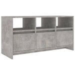 vidaXL Meuble TV Gris béton 102x37 5x52 5 cm Aggloméré
