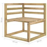 vidaXL Canapé de jardin 4 places avec coussins bleu