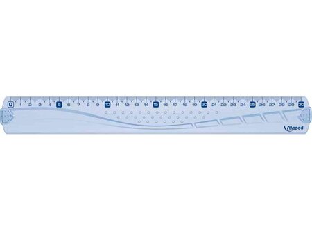 règle plate Geometric en plastique transparent 30 cm MAPED