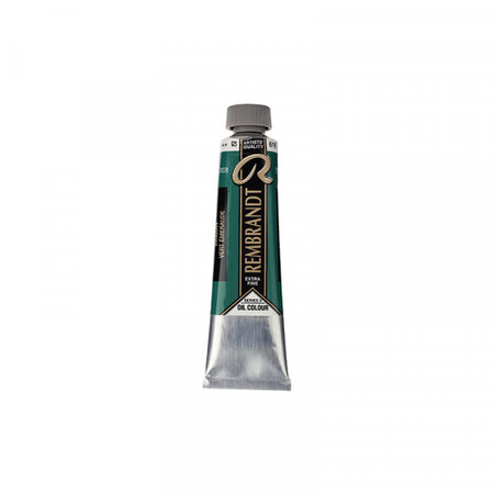 Peinture à l'huile extra-fine en tube vert émeraude 40ml - rembrandt