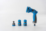 Pistolet d'arrosage et nettoyage - Suan - 8 jets - Kit complet avec raccords d'arrosage soft touch