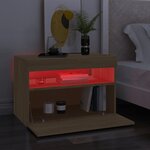 vidaXL Meubles TV avec lumières LED 2 Pièces Chêne sonoma 60x35x40 cm