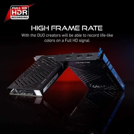 AVerMedia Live-Gamer Duo 4Kp60 HDR Passthrough PCI-E, Temps de Latence extrˆmement Bas Id‚al pour Xbox, Playstation et PC (GC570D)