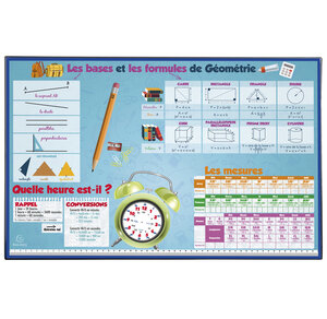 Sous-main Rigide Pvc Maths - 37 5x57 5 Cm - X 10 - Exacompta