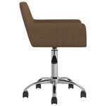 vidaXL Chaises pivotantes à manger lot de 2 marron tissu