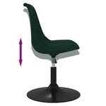 vidaXL Chaises pivotantes à manger lot de 4 Vert foncé Velours