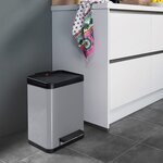 Hailo poubelle à pédale oko uno plus taille m 17 l argenté 0619-220