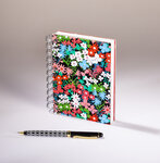 Jardin fleuri - Carnet A6 fleurs jaunes et rouges