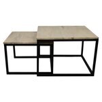 HSM Collection Ensemble de tables basses 2 Pièces Carré